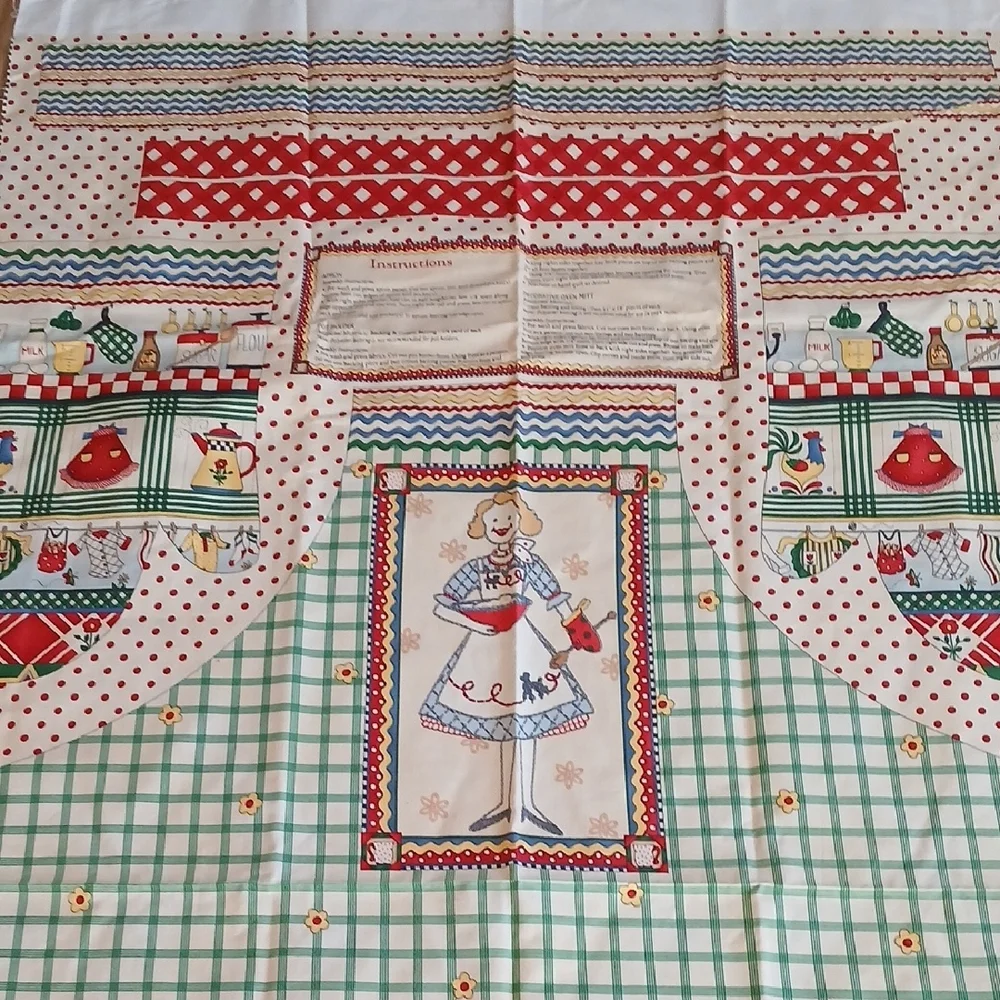 Debbie Mumm Fabric Apron/Oven Mitt/Pot Holder DIY 28